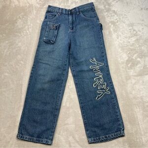 Vintage Avirex Baggy Loose Wide Leg Jeans Women's Sz 12 Y2K Pockets Hip Hop